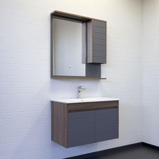 Тумба с раковиной Comforty Кемер 00-00017883 75 см Антрацит